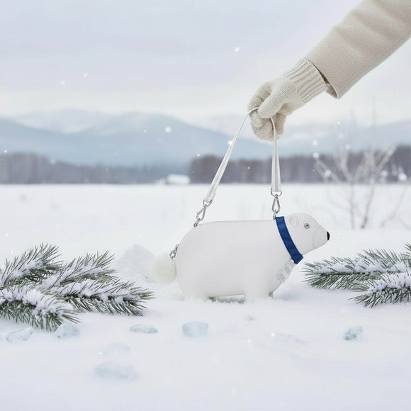 EUC KATE SPADE POLAR BEAR CROSSBODY - Picture 8 of 8